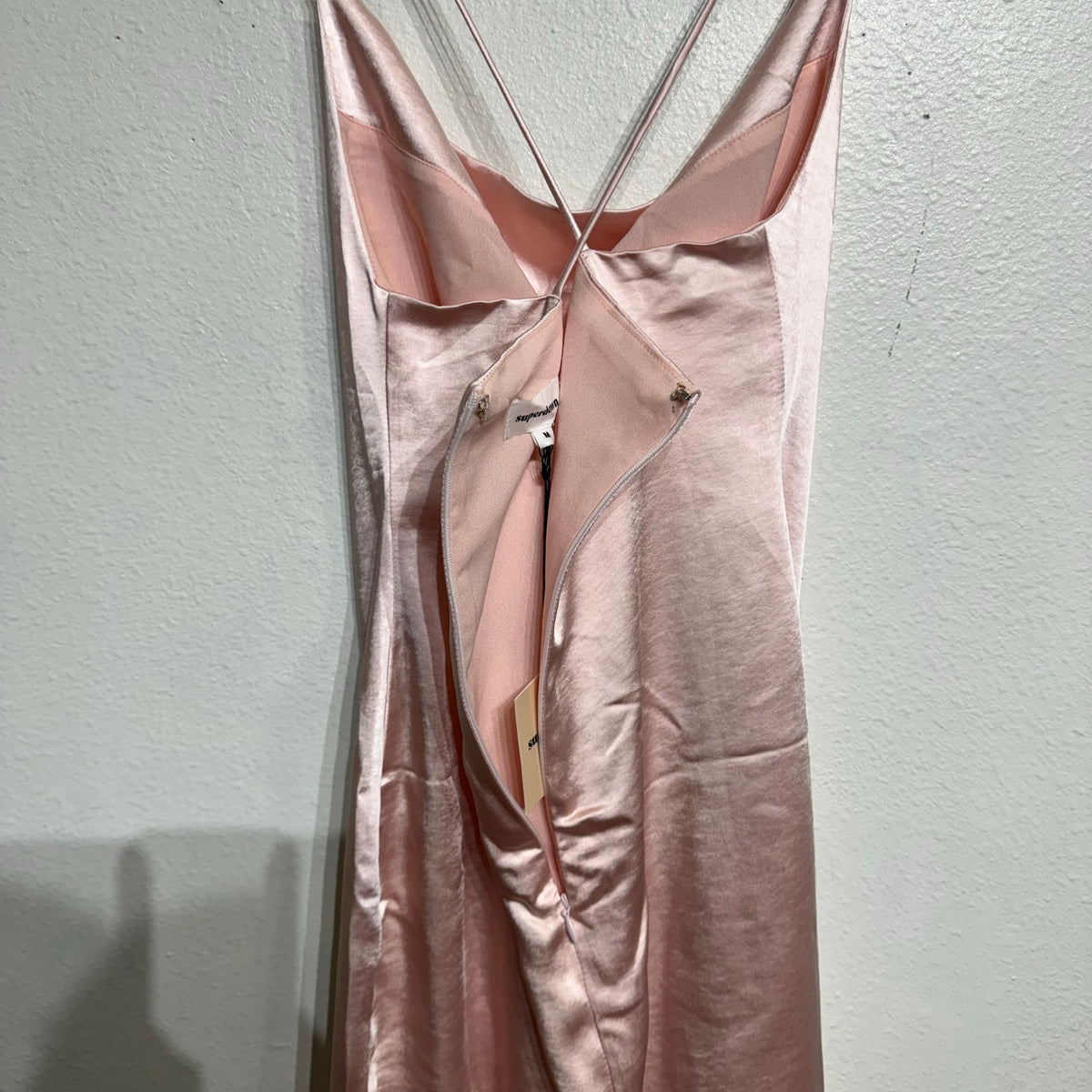 Superdown Blush Pink Billie Drape Midi Dress Sz M NWT
