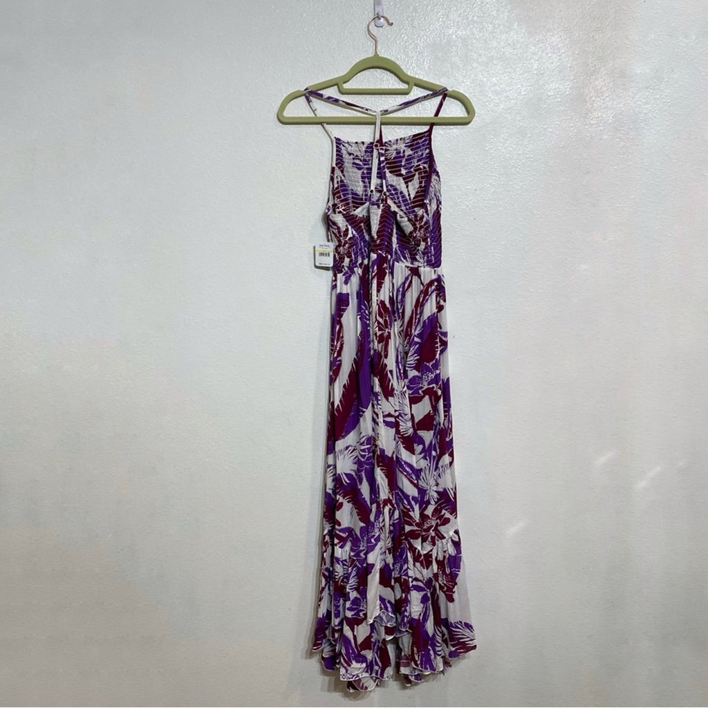 Free People Ivory Combo Heat Wave Maxi Dress Sz M NWT