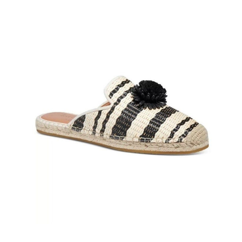 Kate Spade New York Tan Striped Solero Raffia Mules Sz 7 NWT