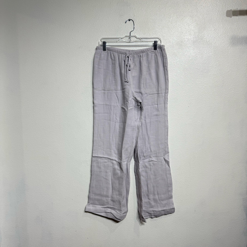 J. Valdi Lavender Cotton Swim Cover-Up Pants Sz L NWT