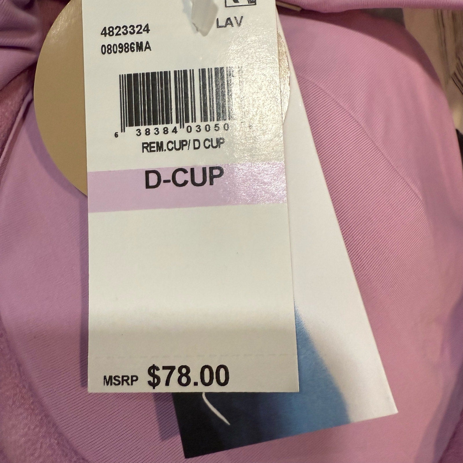 Isabella Rose Lavender Lucca Bikini Top Sz D-Cup NWT
