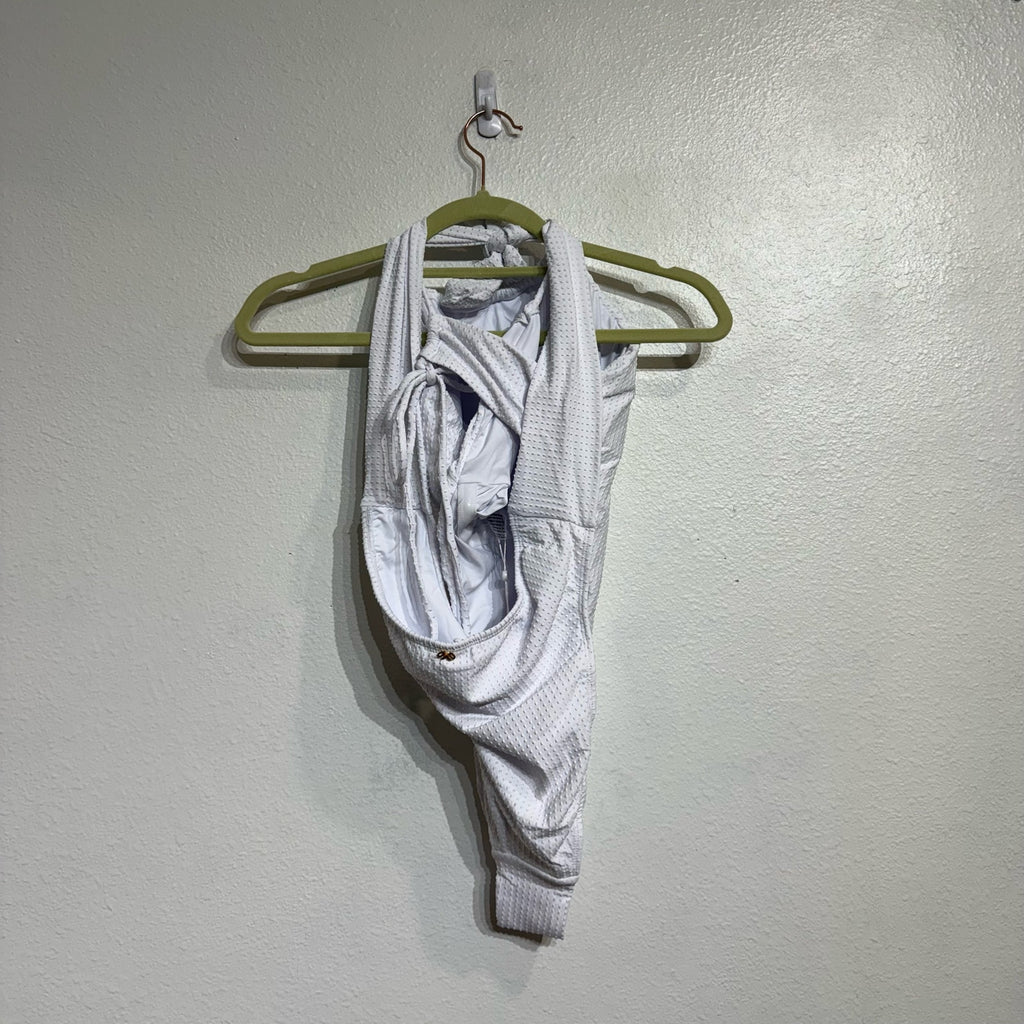 PQ Swim Sail White Vale One Piece Swimsuit Sz L NWT