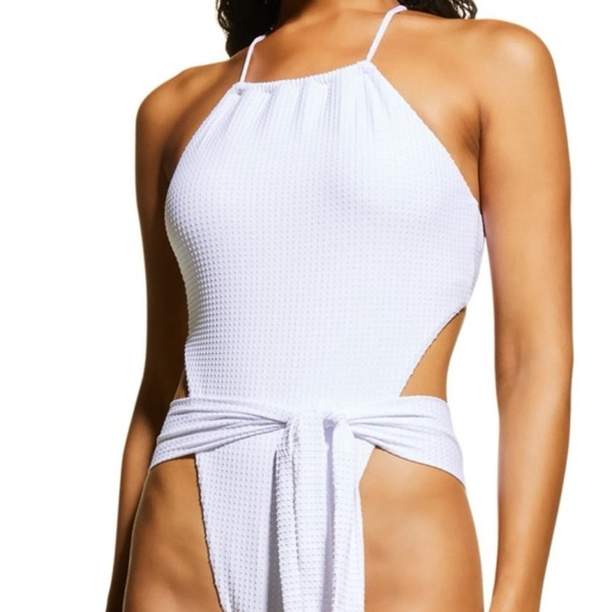 PQ Swim Sail White Vale One Piece Swimsuit Sz L NWT