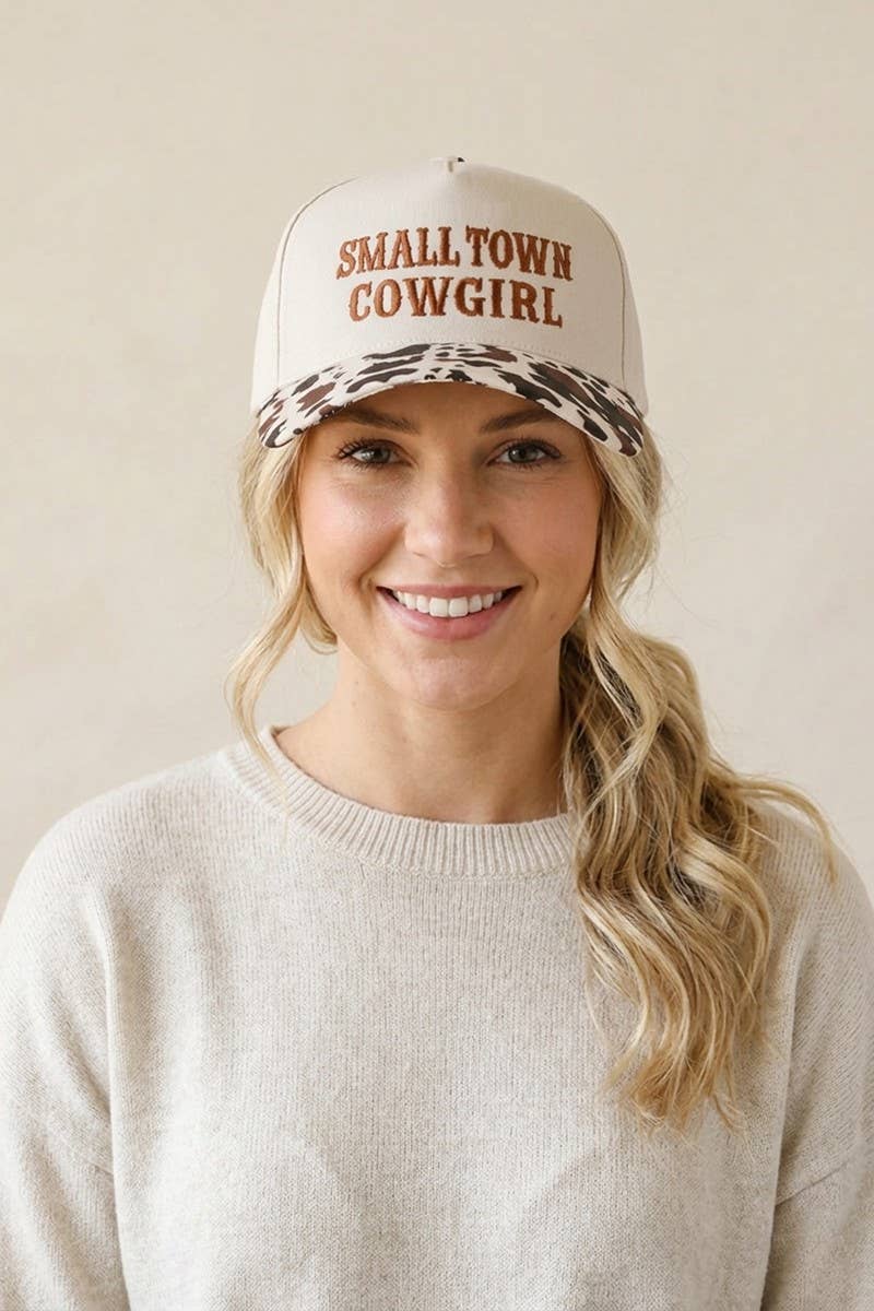 0519 Small Town Cowgirl Two Tone Snapback Hat SI-29853