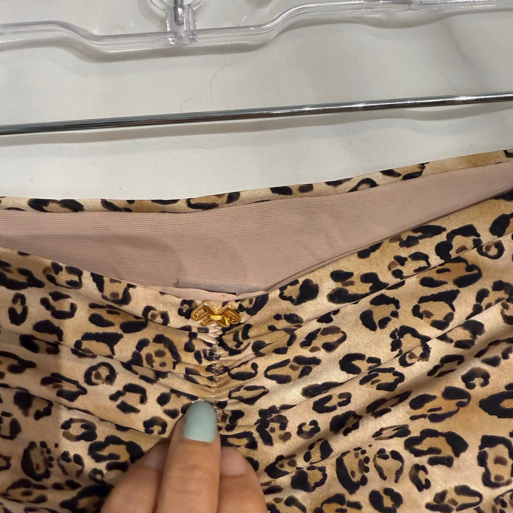 PQ Swim Basic Leopard Print Bikini Bottom Sz S NWT