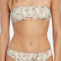Ellejay Snakeskin Gemma Tie Back Bandeau Top Sz XS NWT
