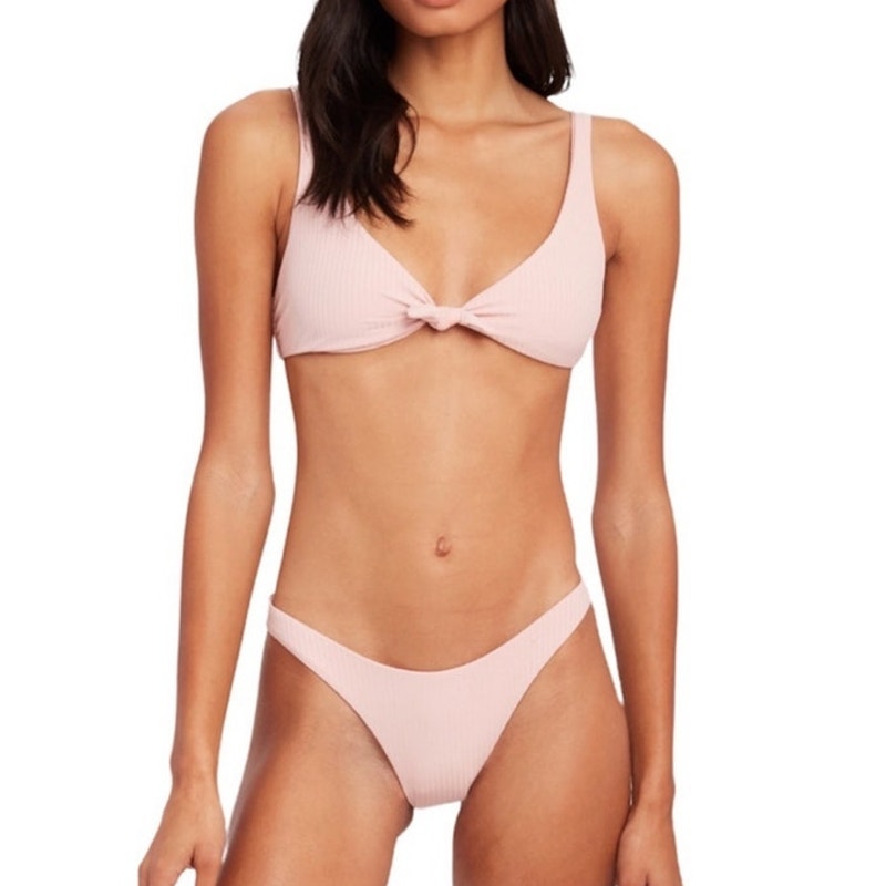 Vitamin A Pink High Leg Bottoms Sz M NWT