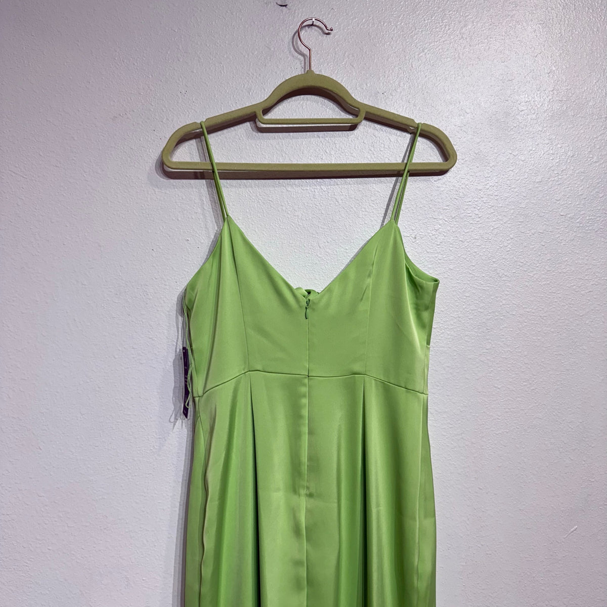 Aidan by Aidan Mattox Lime Green Tie Front Bodice Maxi Gown Sz 6 NWT