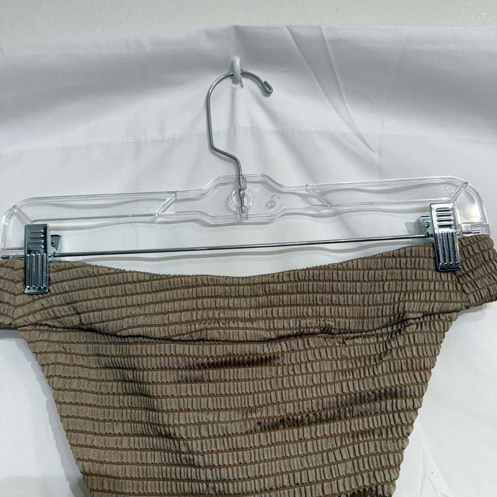 Isabella Rose Truffle Maza Maui Textured Bikini Bottom Sz L NWT