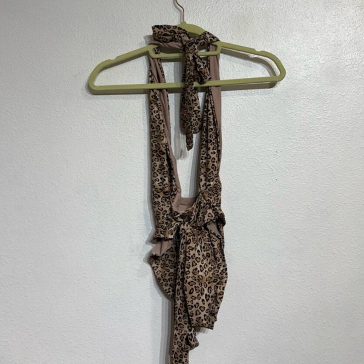 PQ Swim Tan Leopard Alex One Piece Sz L NWT