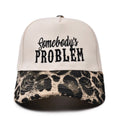 Somebody’s Problem Leopard Print Trucker Hat Adjustable Cap NWT