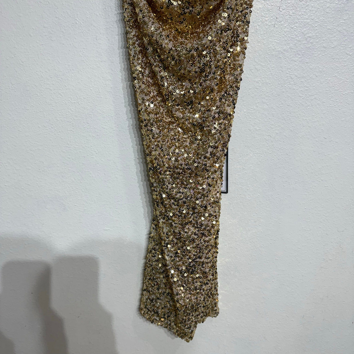 B Darlin Gold Sequin Cowl Neck Mini Dress NWT Sz 11/12