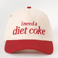 I Need a Diet Coke Red Cream Trucker Hat Adjustable Cap NWT