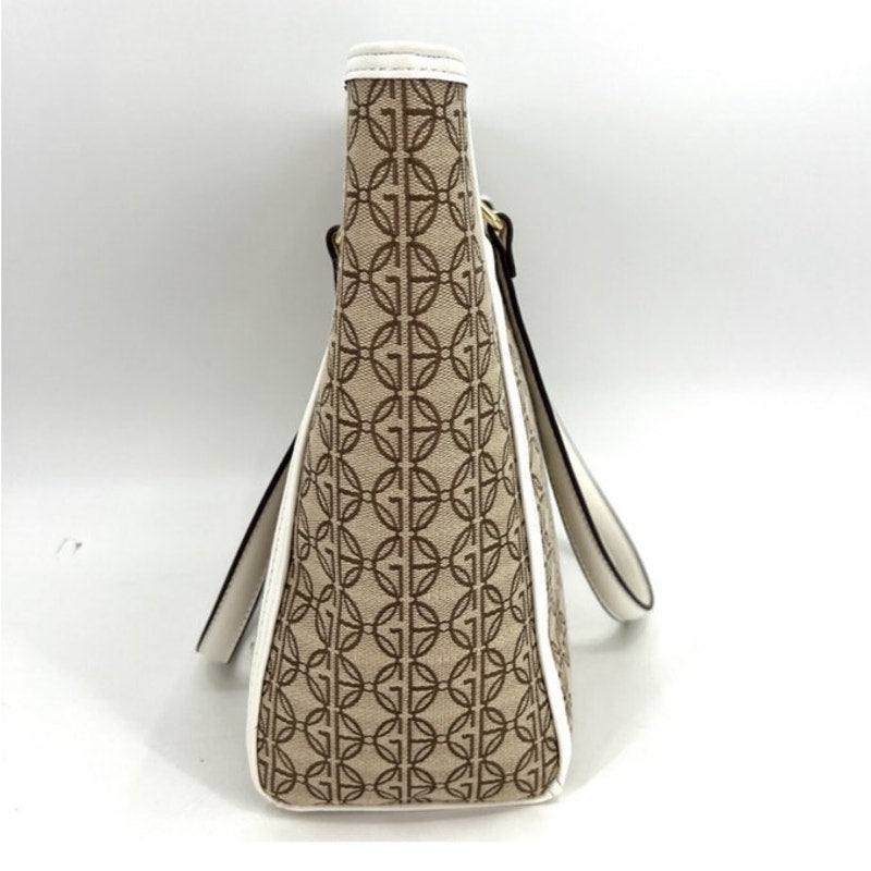Giani Bernini Tan Logo Jacquard Tote NWT