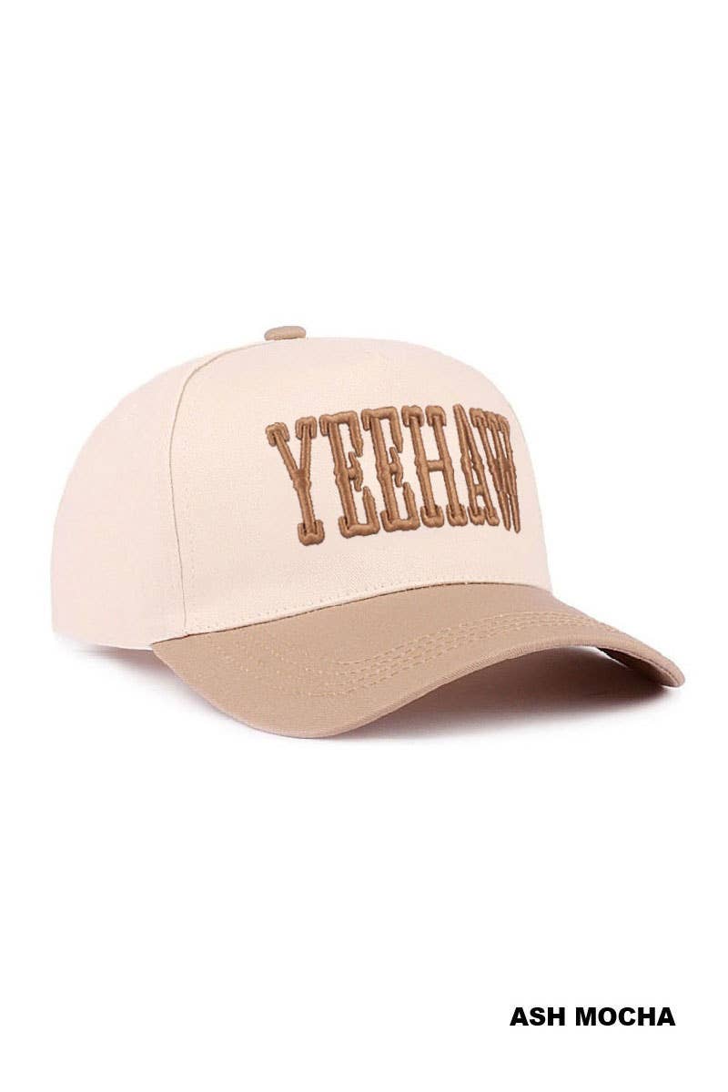 0118 Yeehaw Two Tone Canvas Cotton Cap SI-29122