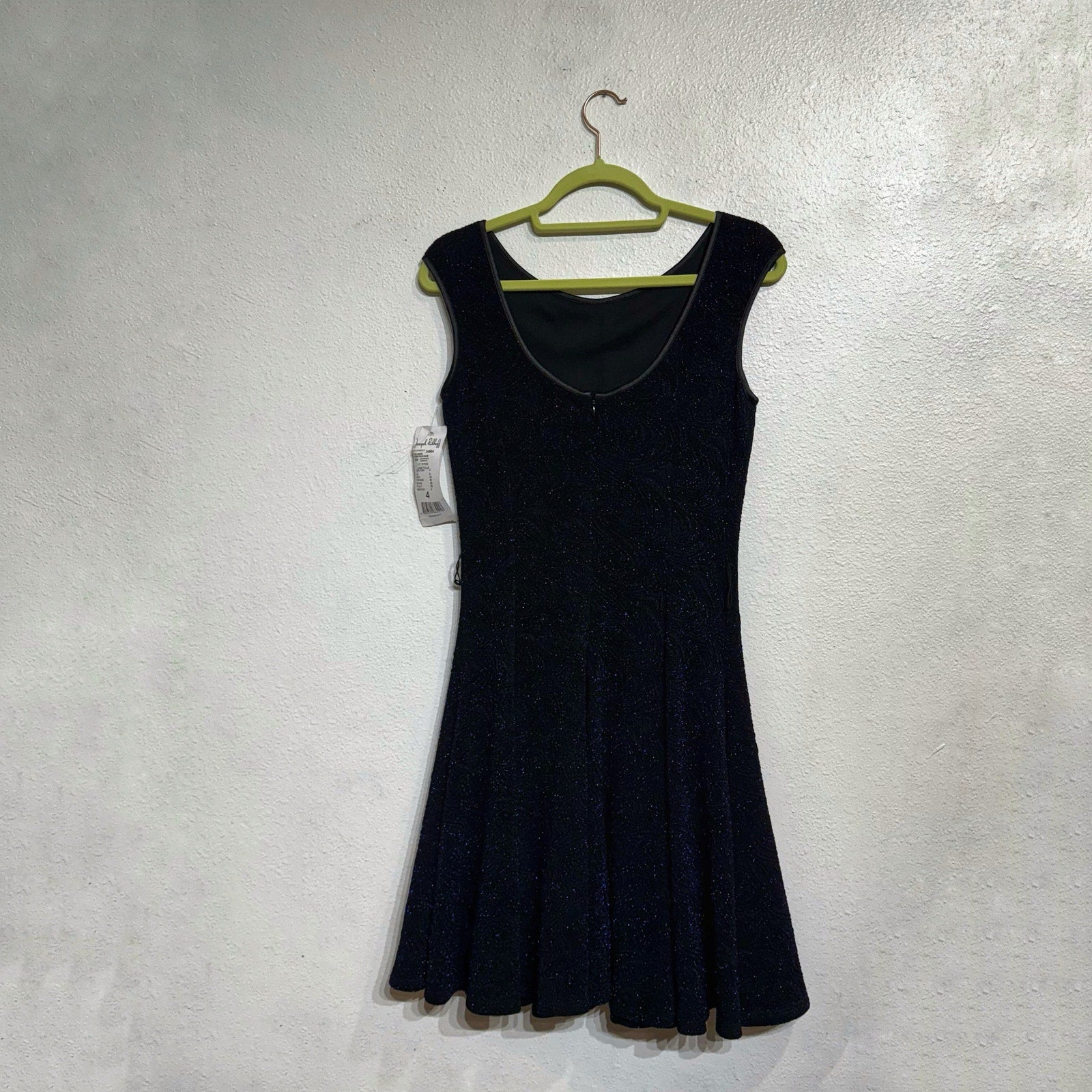 Joseph Ribkoff Black Royal Blue Fit Flare Dress Sz 4 NWT