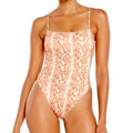 Vitamin A Swim Sand Snake Print Jenna High Leg One Piece  Sz S NWT
