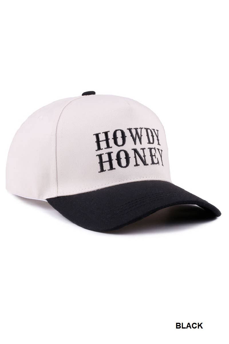 0812 Howdy Honey Two Tone Canvas Cotton Cap SI-28119