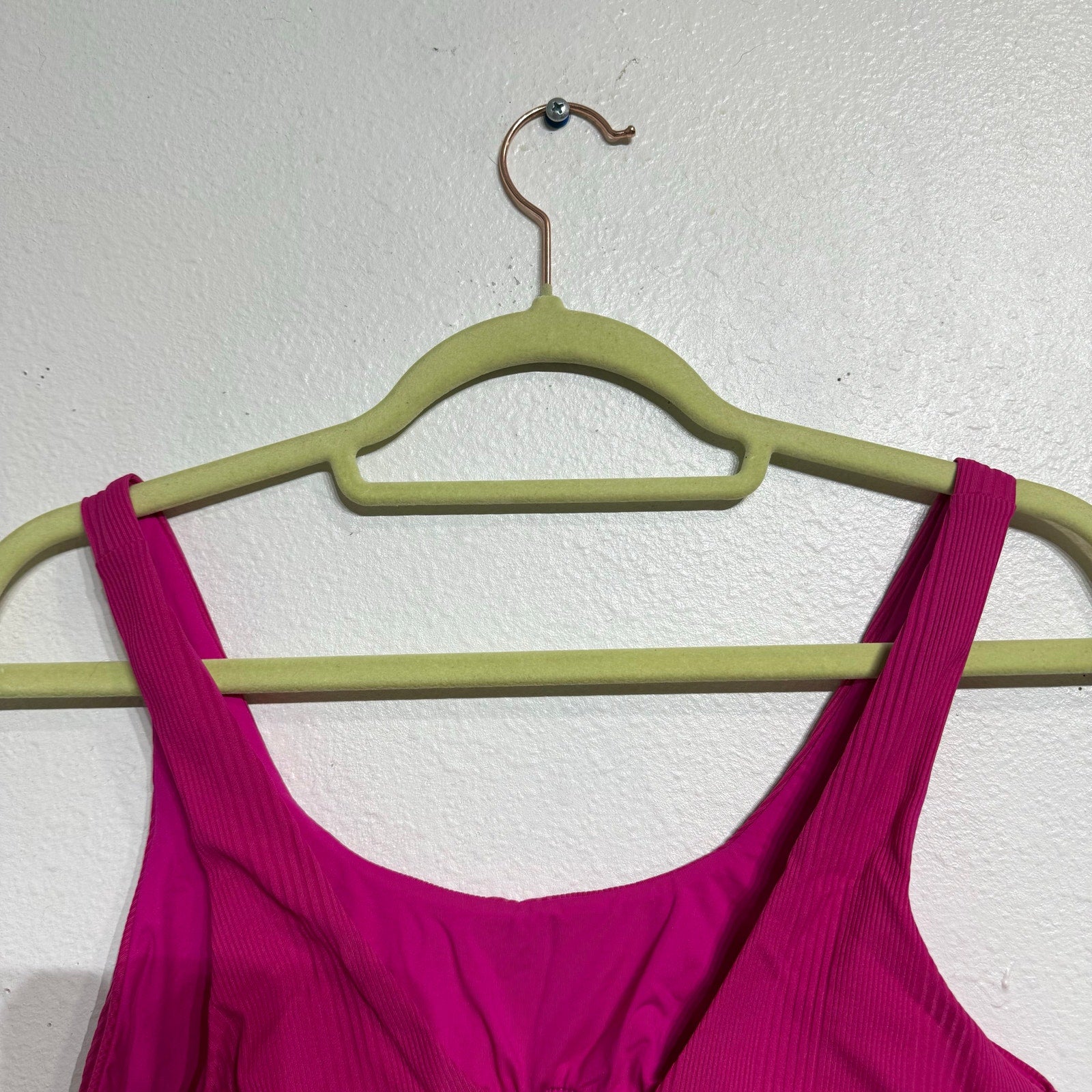 Vitamin A Hot Pink Sienna Tank Bikini Top  Sz 10/L NWT