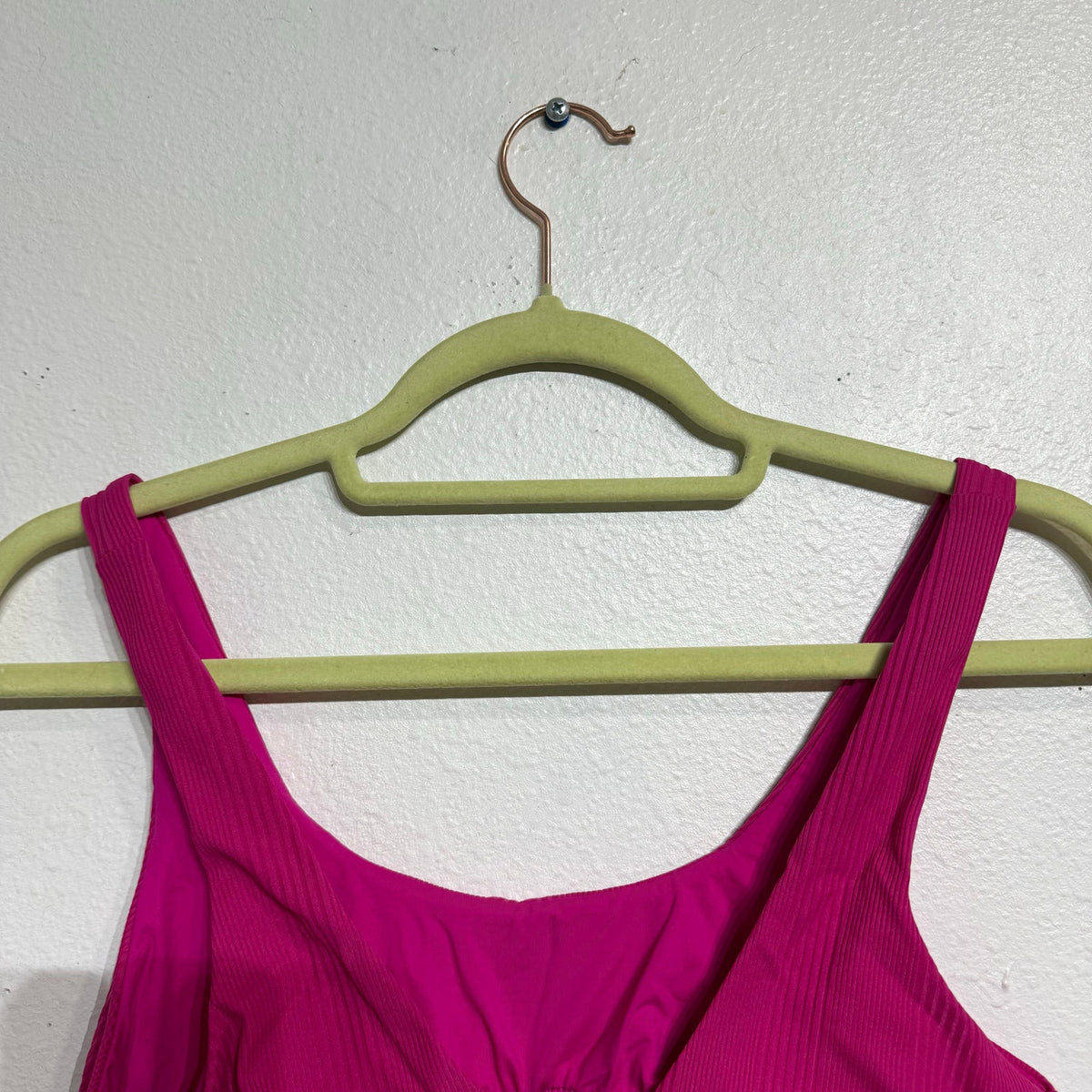 Vitamin A Hot Pink Sienna Tank Bikini Top  Sz 10/L NWT