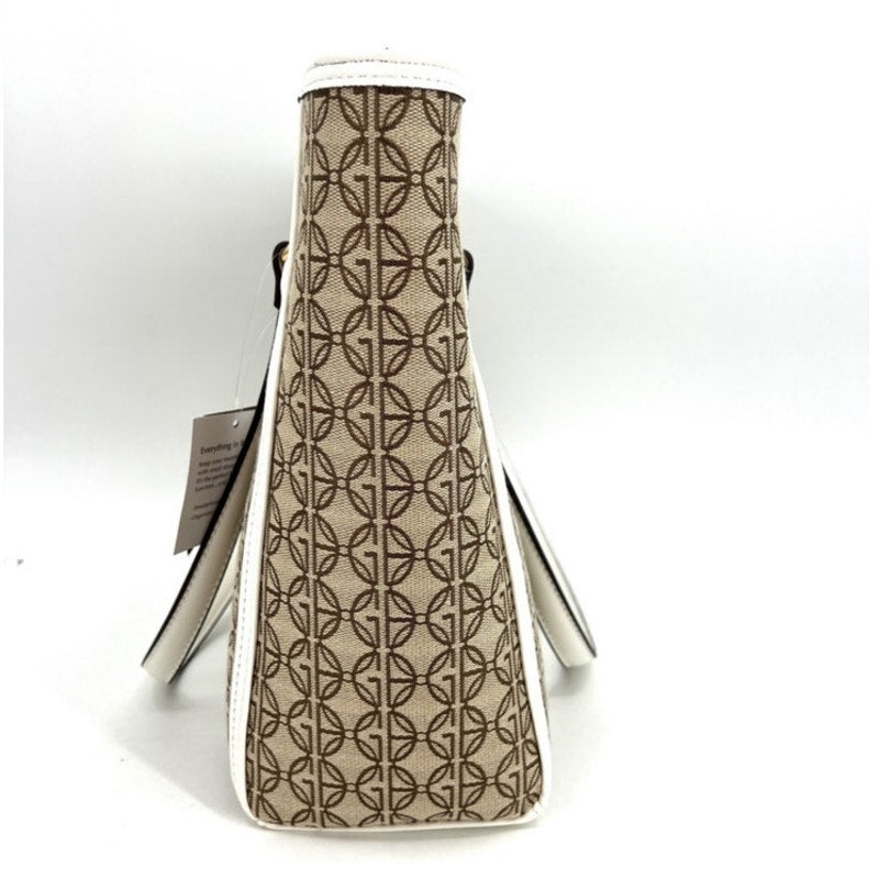 Giani Bernini Tan Logo Jacquard Tote NWT