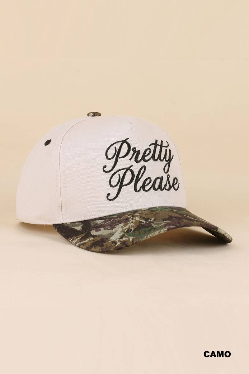 0519 Pretty Please Two Tone Snapback Hat SI-29866