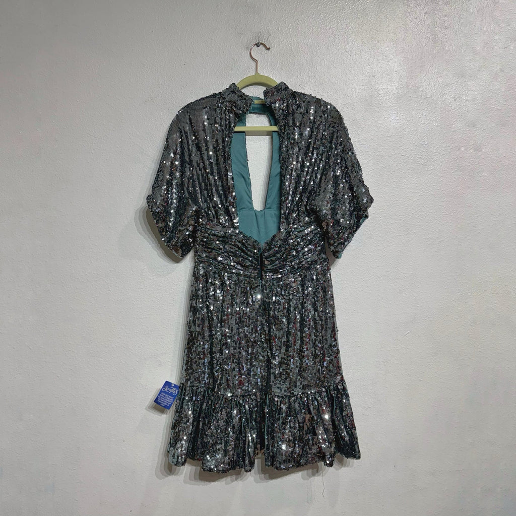 Jovani Green Sequin Mini Cut Out Dress Sz 10 NWT