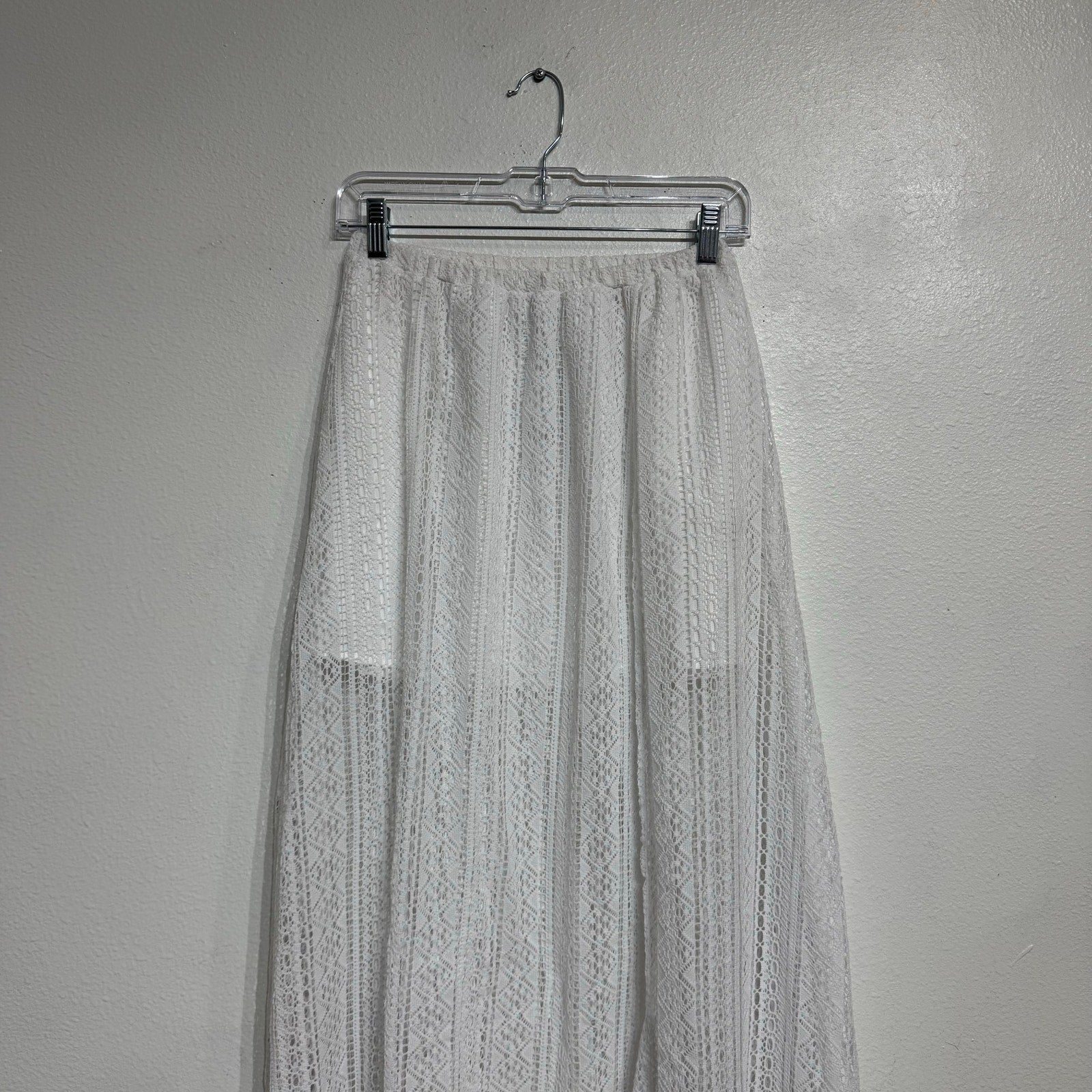 BB DAKOTA White The Seeker Crochet Maxi Skirt Sz XS NWT