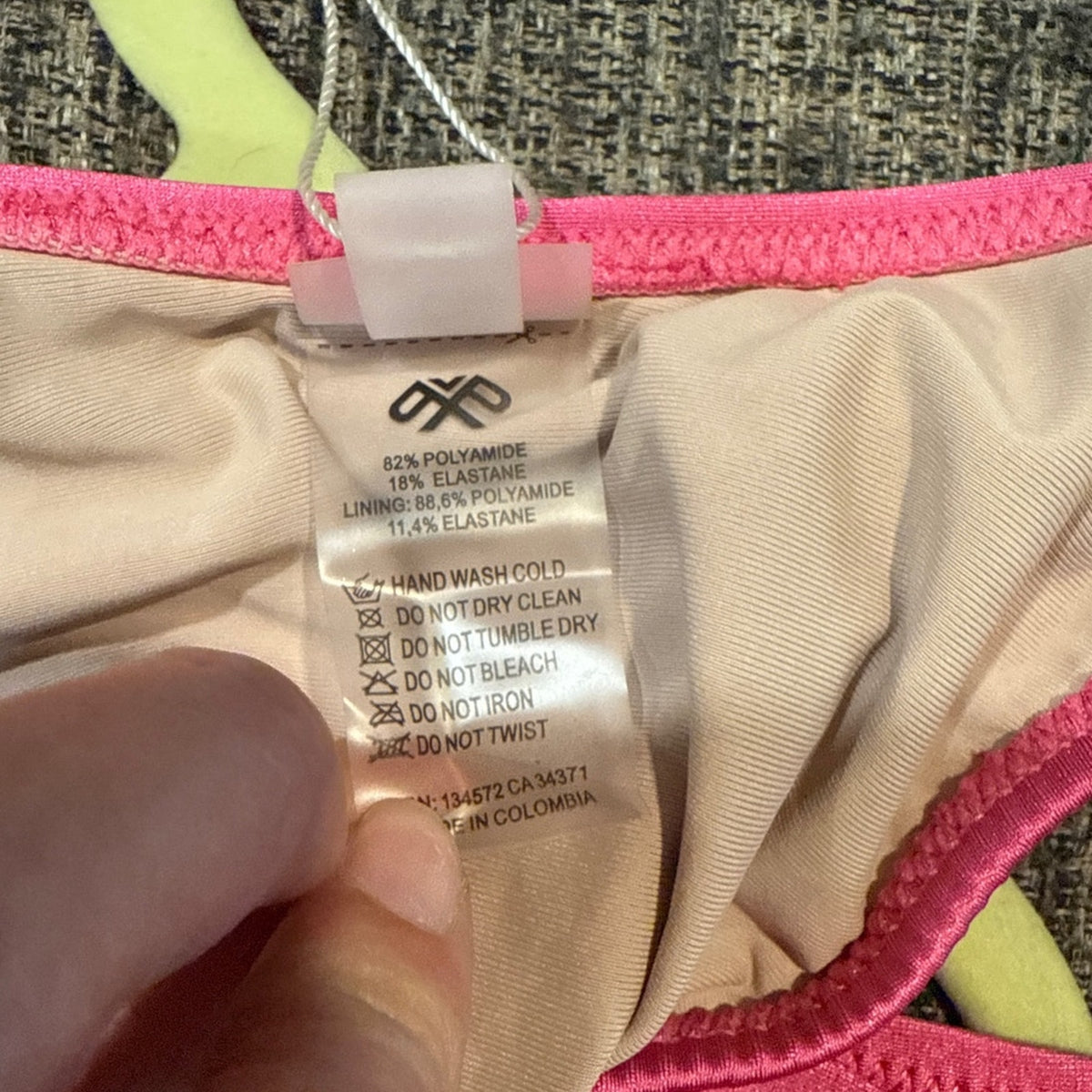 PQ Swim Pink Ruched Side Tie Bikini Bottom Sz M NWT