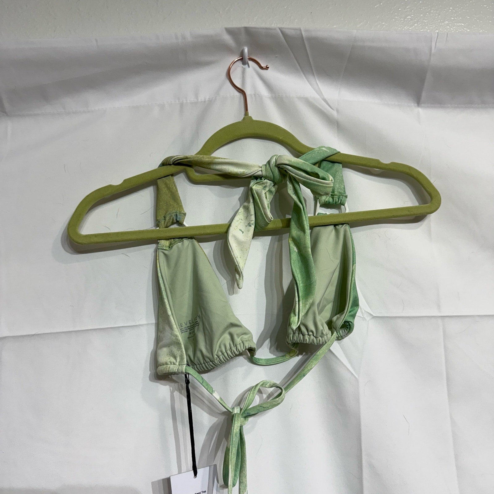 Revel Rey Sorbet Camo Bikini Top Sz L NWT
