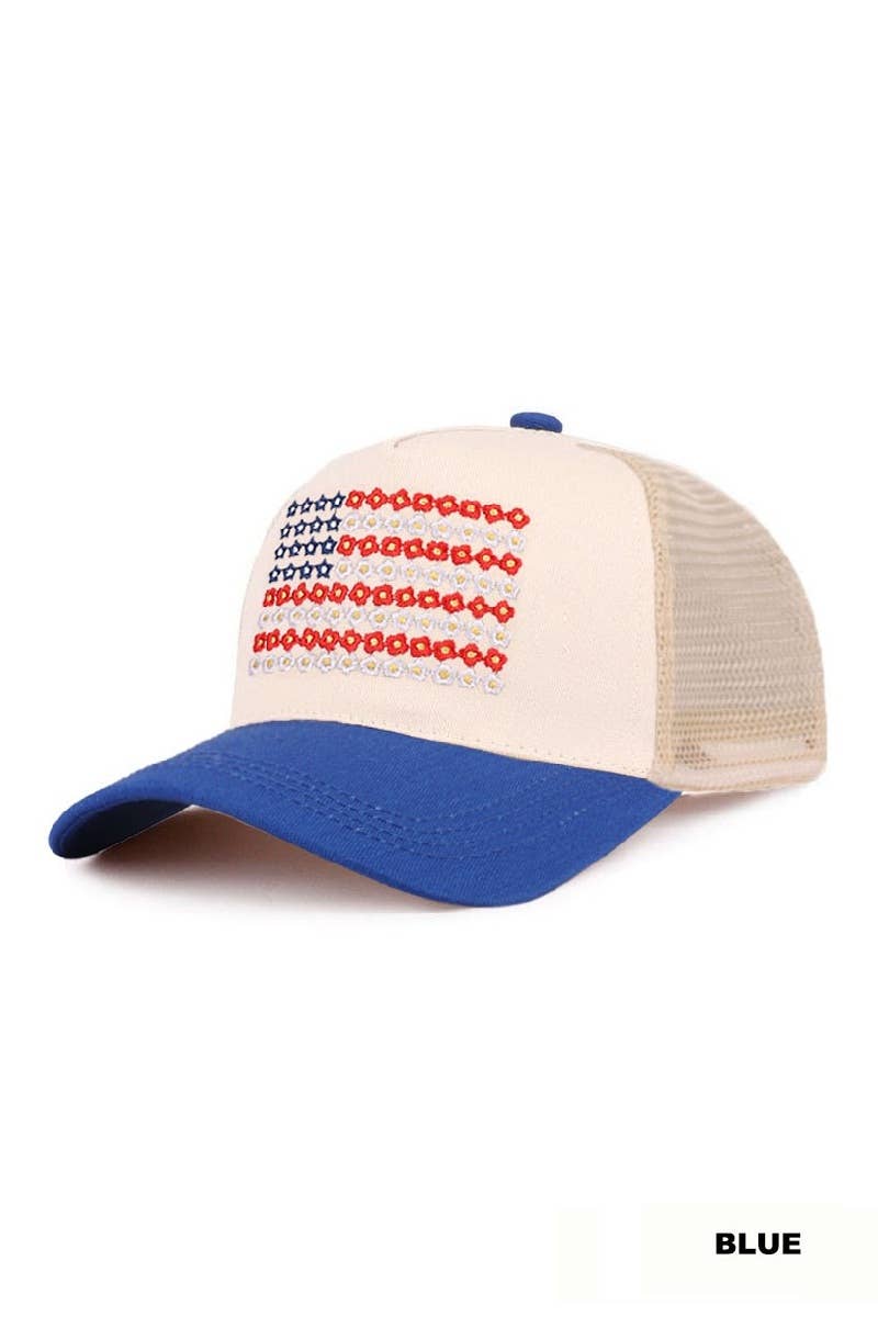 0519 American Flag Two Tone Mesh Snapback Hat SI-29723