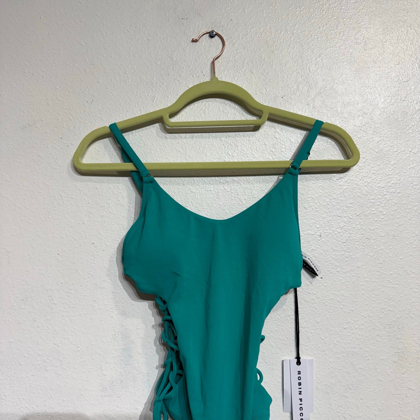 Robin Piccone Iceberg Aubrey Lace Up One Piece Sz 4 NWT