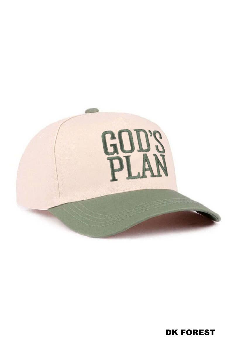 `0304 God's Plan Two Tone Cotton Hat SI-29581