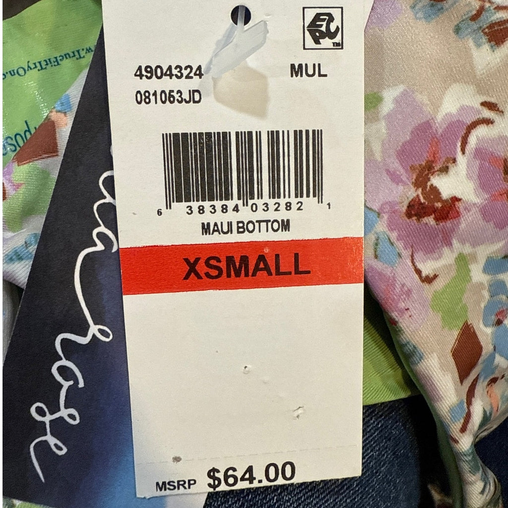 Isabella Rose Maui Floral Reversible Swim Bottom Sz XS NWT