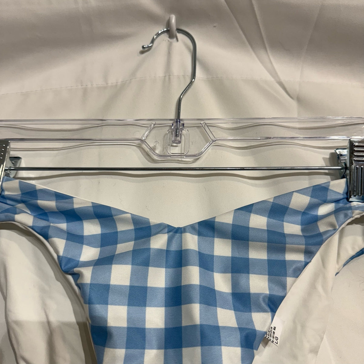 Isabella Rose Chambray Chateau Checkered Swim Bottoms Sz L NWT
