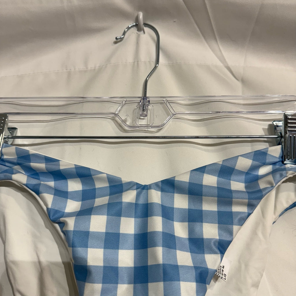 Isabella Rose Chambray Chateau Checkered Swim Bottoms Sz L NWT