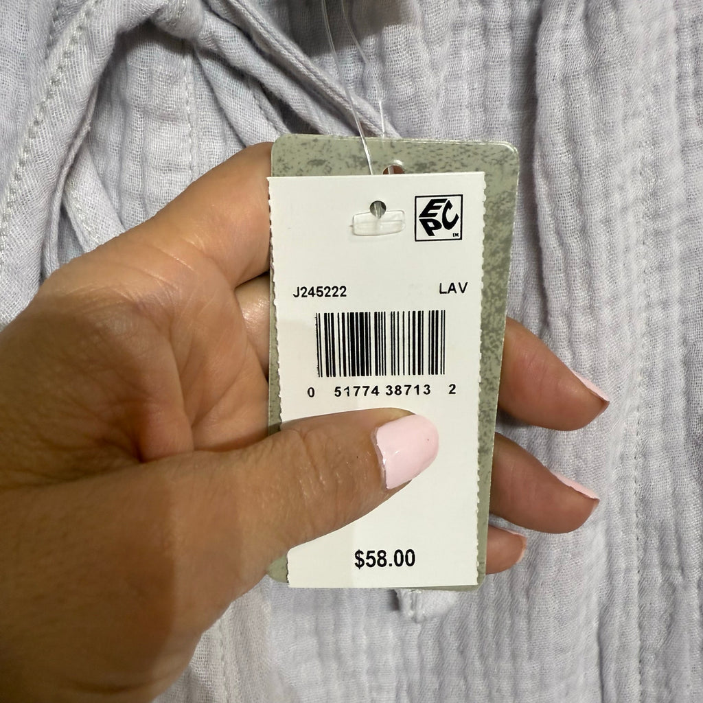 J. Valdi Lavender Cotton Swim Cover-Up Pants Sz XL NWT