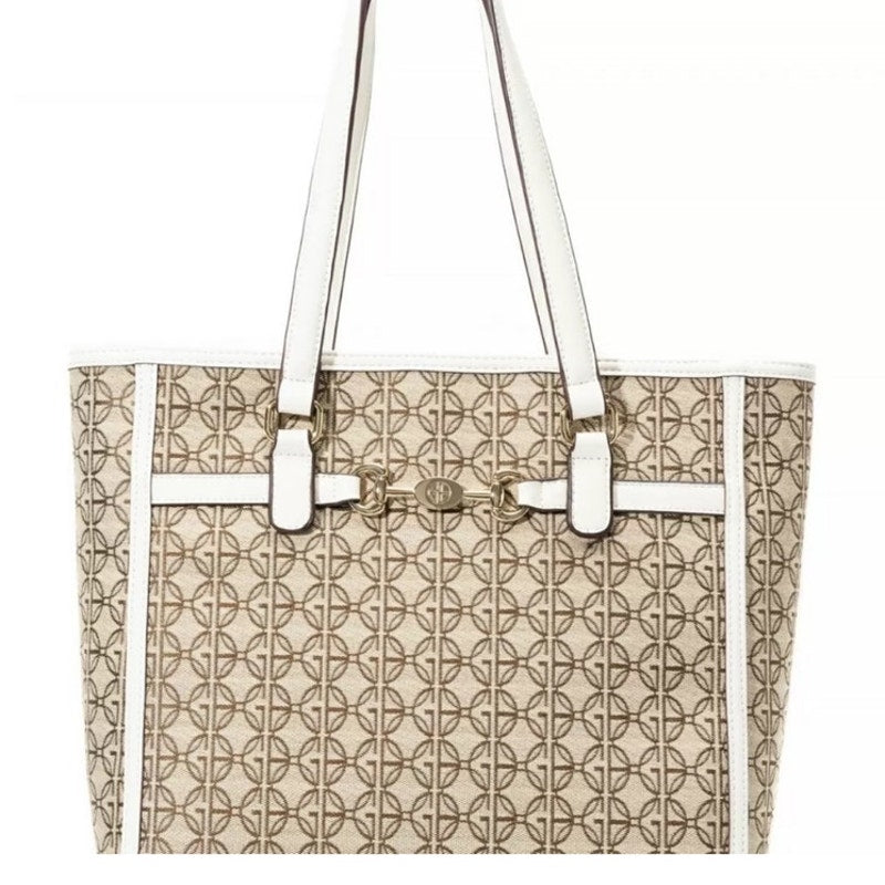 Giani Bernini Tan Logo Jacquard Tote NWT