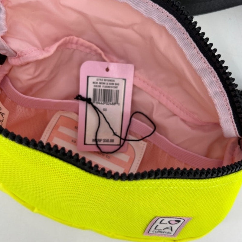 Lola Fluorescent Yellow Moonbeam Bum Bag NWT