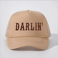 Darlin’ Khaki Western Graphic Adjustable Mesh Trucker Hat NWT