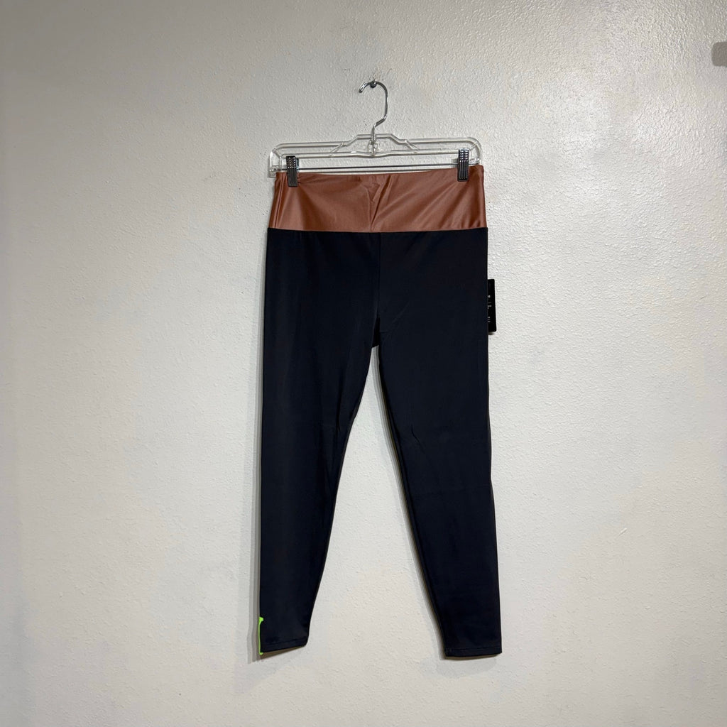 Lanston Sport Gray Pink Colorblock Leggings Sz L NWT