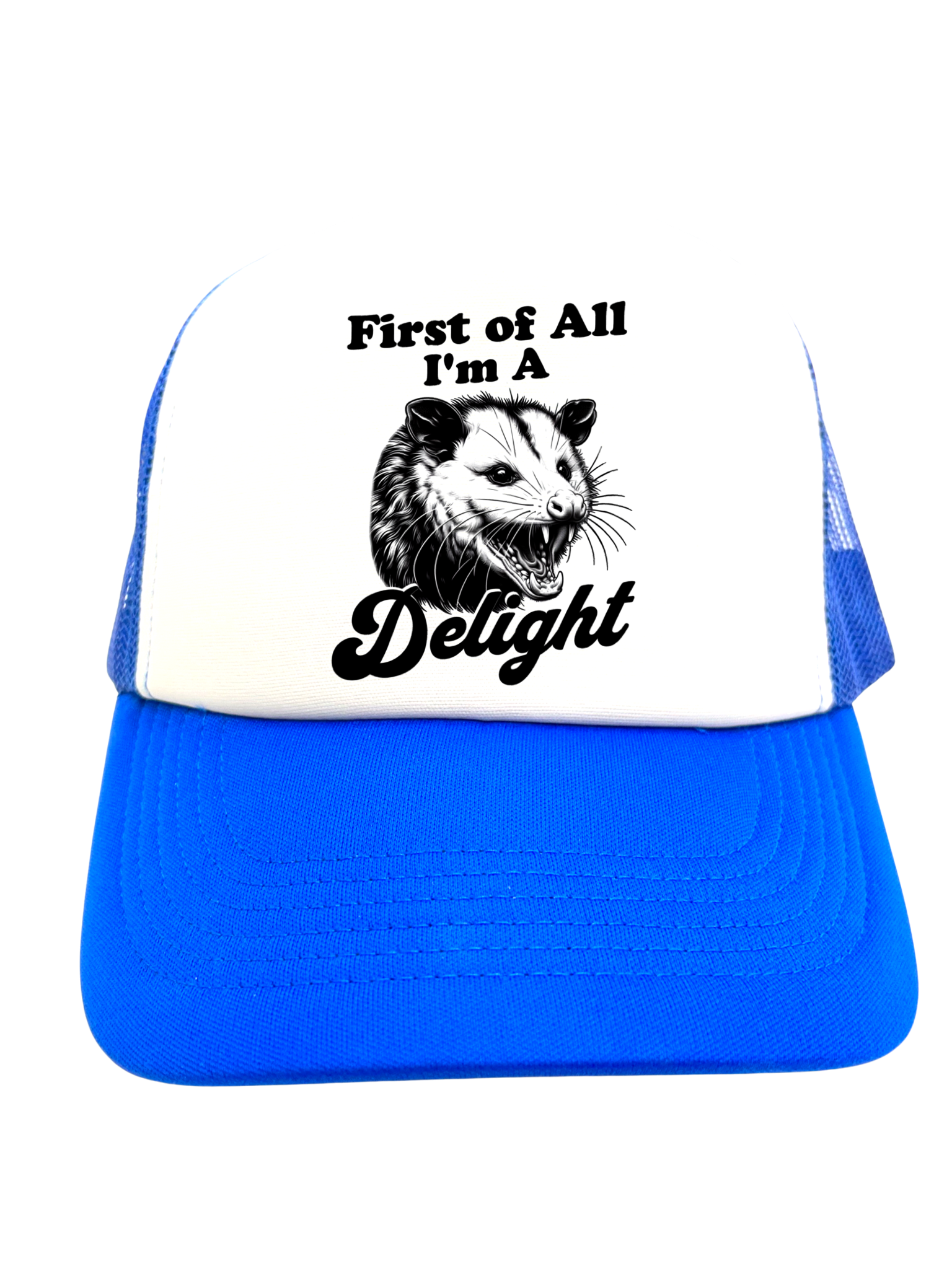 FIRST OF ALL I'M A DELIGHT | VINTAGE STYLE FOAM TRUCKER HAT