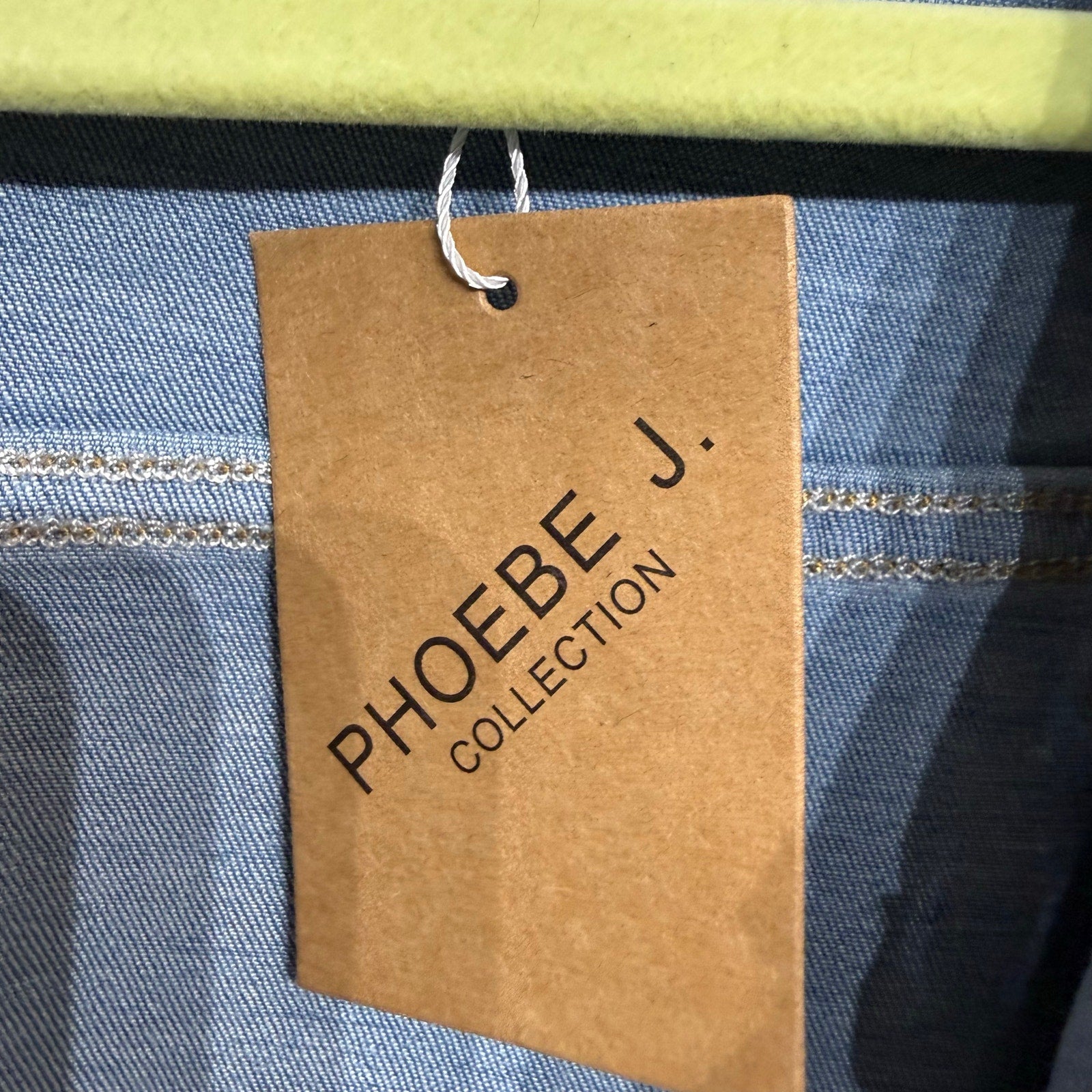 Phoebe J. Collection Light Blue Rhinestone Studded Jean Jacket Sz XL NWT