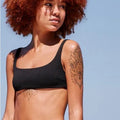Haight Black Crepe Thidu Bikini Top Sz M NWT