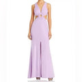 Aqua Violet Ruched Ring Maxi Evening Gown Sz L NWT