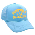 Support Day Drinking Sky Blue Graphic Trucker Hat Adjustable Snapback NWT