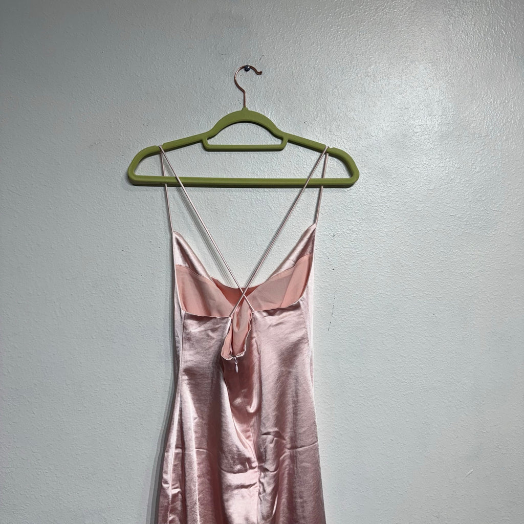 Superdown Blush Pink Billie Drape Midi Dress Sz M NWT