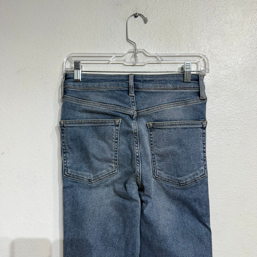 Free People Sierra Blue Raw High Rise Jeggings Sz 27 NWT