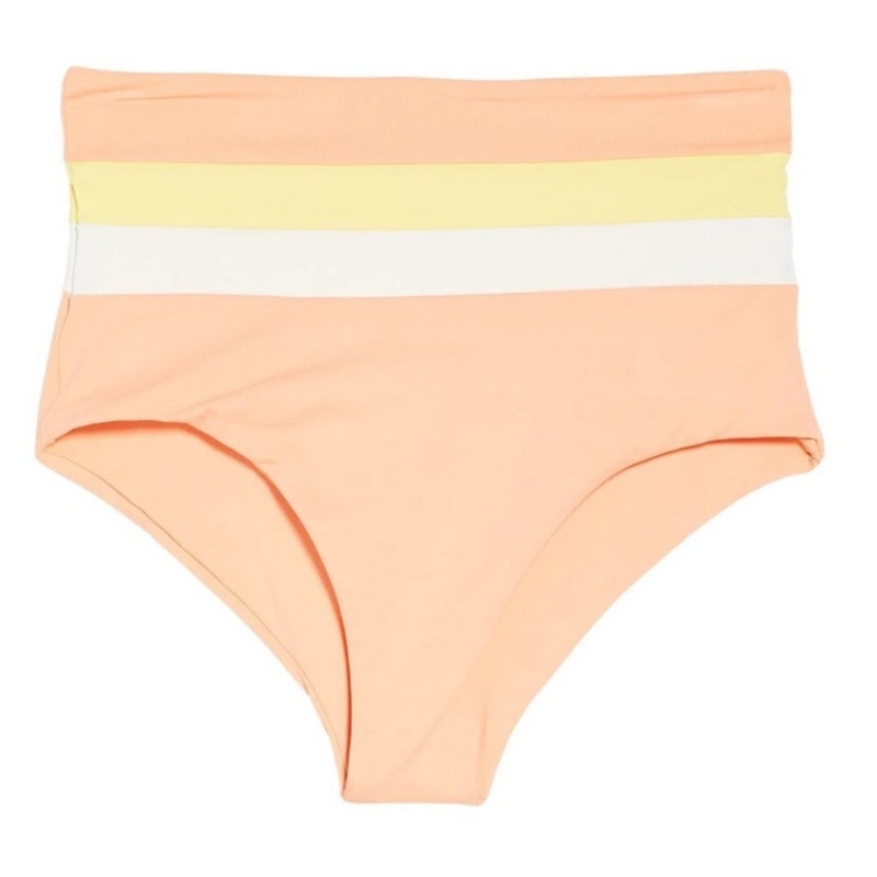 L*space Tangy Lemondrop High Waist  Bikini Bottoms Sz S NWT