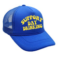 Support Day Drinking Treasure Blue Graphic Trucker Hat Adjustable Snapback NWT